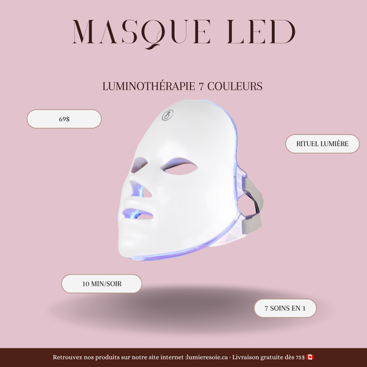 Masque Luminothérapie 7 Couleurs — Rituel Lumière Soie