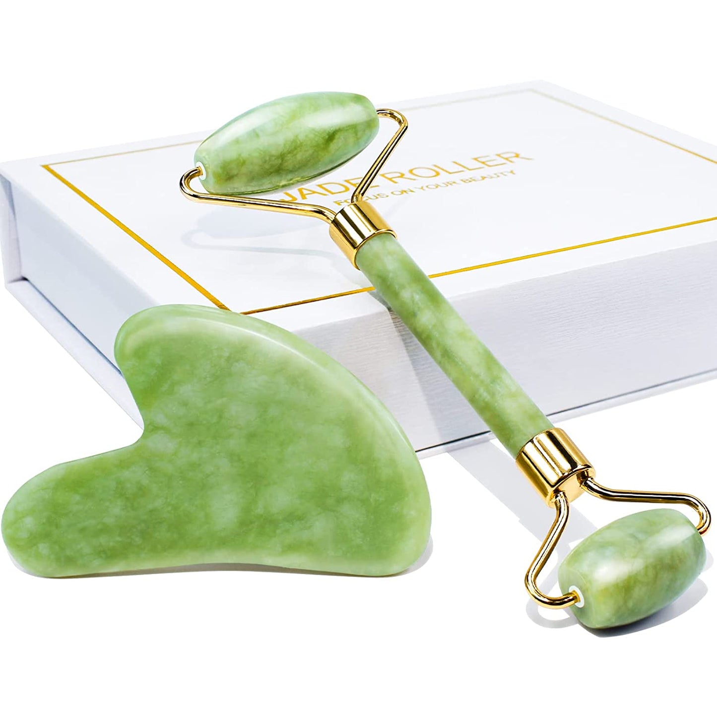 Coffret Rituel Jade — Gua Sha & Rouleau Visage